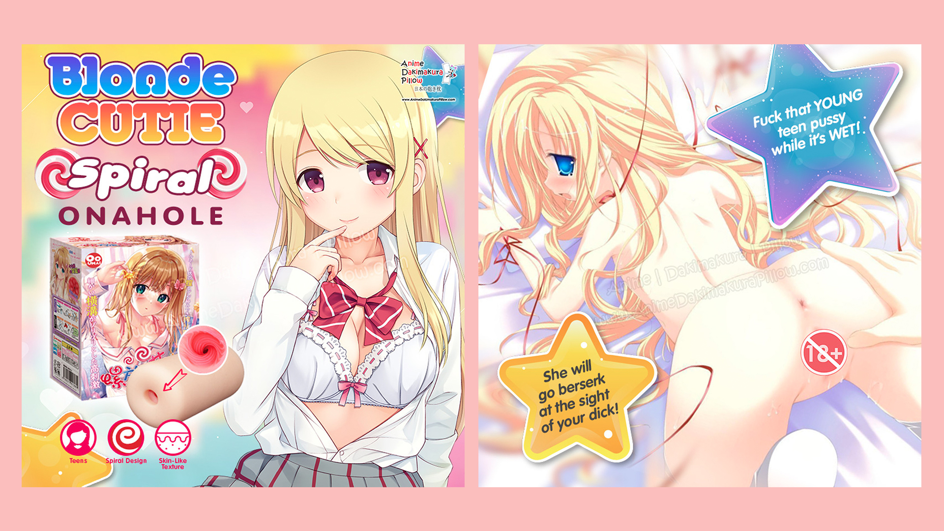 ADP Blonde Cutie Onahole "Special Spiral Edition"